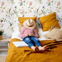 Whimsical Wild Flower Wallpaper Mural 4