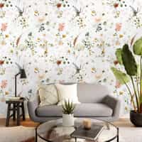 Whimsical Wild Flower Wallpaper Mural 5