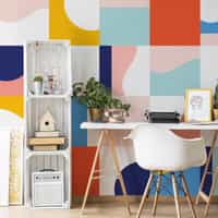 Abstract Colorful Geometric Shapes Wallpaper Mural 1