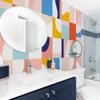 Abstract Colorful Geometric Shapes Wallpaper Mural 3