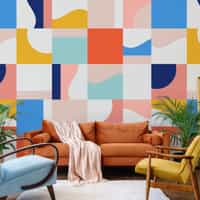 Abstract Colorful Geometric Shapes Wallpaper Mural 4