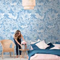 Elegant Watercolor Peony Pattern Wallpaper Mural 3