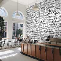 Romantic Calligraphy Love Phrases Wallpaper Mural 2