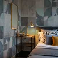 Abstract Soft Cement Geometric Wallpaper Mural 1