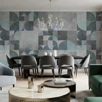 Abstract Soft Cement Geometric Wallpaper Mural 3