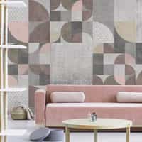 Abstract Soft Cement Geometric Wallpaper Mural 2