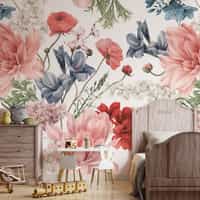 Girls Room Flower Bouquet Wallpaper Mural 2