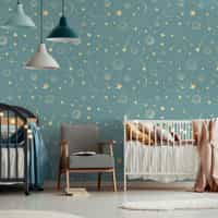 Watercolor Celestial Star Map Wallpaper Mural 3