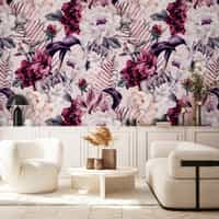 Artistic Watercolor Peony Wallpaper Mural 1
