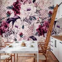Artistic Watercolor Peony Wallpaper Mural 4