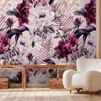 Artistic Watercolor Peony Wallpaper Mural 5