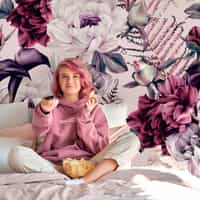 Artistic Watercolor Peony Wallpaper Mural 7