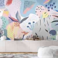 Abstract Modern Shapes Wallpaper Mural 1