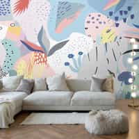 Abstract Modern Shapes Wallpaper Mural 4