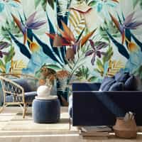 Vibrant Exotic Leaves Paradise Wallpaper Mural 2