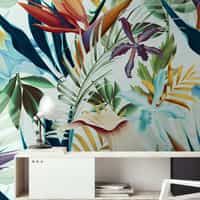 Vibrant Exotic Leaves Paradise Wallpaper Mural 3