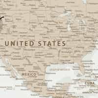 Classic Explorer Airplane World Map Wallpaper Mural 6