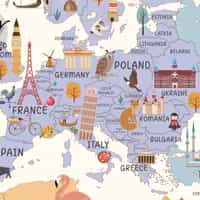 Playful World Journey Map for Kids Wallpaper Mural 6