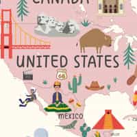 Playful World Journey Map for Kids Wallpaper Mural 7
