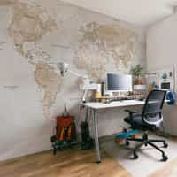 Global Geographic World Map Wallpaper Mural 3