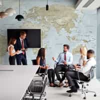 Global Geographic World Map Wallpaper Mural 2