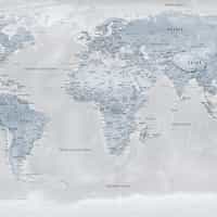 Global Geographic World Map Wallpaper Mural 5