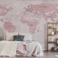 Global Geographic  World Map Wallpaper Mural 1