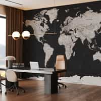 Classic Dark Tones World Wallpaper Mural 3