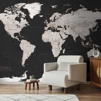 Classic Dark Tones World Wallpaper Mural 1