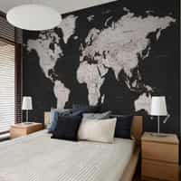 Classic Dark Tones World Wallpaper Mural 5