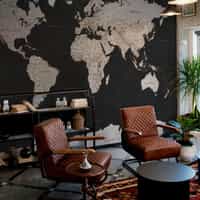 Classic Dark Tones World Wallpaper Mural 6