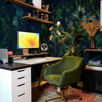 Elegant Botanical Jungle Greenery Wallpaper Mural 4