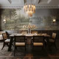 Elegant Water Lily Pond Wallpaper Mural 2