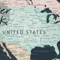 Political World Map Dark Background Wallpaper Mural 6