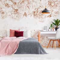 Elegant Pastel Peony Floral Wallpaper Mural 1