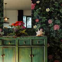 Vintage Botanical Floral Garden Dark Wallpaper Mural 2