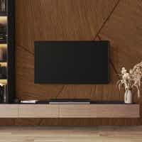 Modern Geometric Wood Effect Wallpaper 3