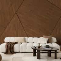 Modern Geometric Wood Effect Wallpaper 1