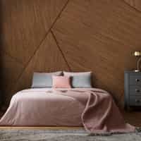 Modern Geometric Wood Effect Wallpaper 8