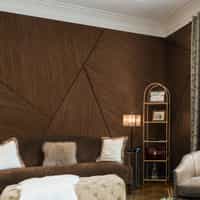 Modern Geometric Wood Effect Wallpaper 4