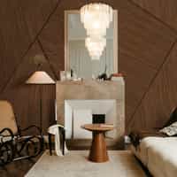 Modern Geometric Wood Effect Wallpaper 6