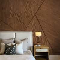 Modern Geometric Wood Effect Wallpaper 2