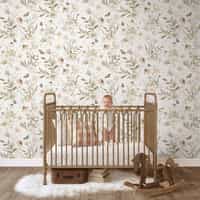 Kids Botanical Garden Wildflower Pattern Wallpaper Mural 1