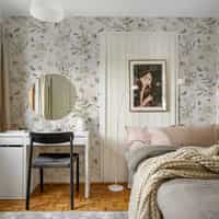Kids Botanical Garden Wildflower Pattern Wallpaper Mural 3