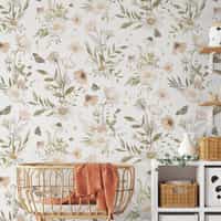 Kids Botanical Garden Wildflower Pattern Wallpaper Mural 4