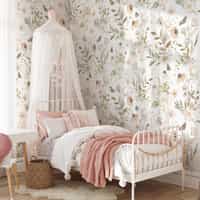 Kids Botanical Garden Wildflower Pattern Wallpaper Mural 6