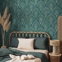 Art Deco Style Fan Pattern Wallpaper Mural 5