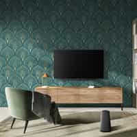 Art Deco Style Fan Pattern Wallpaper Mural 6