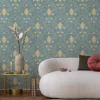 Elegant Floral Vine Pattern Wallpaper Mural 1