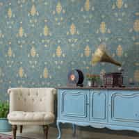 Elegant Floral Vine Pattern Wallpaper Mural 2